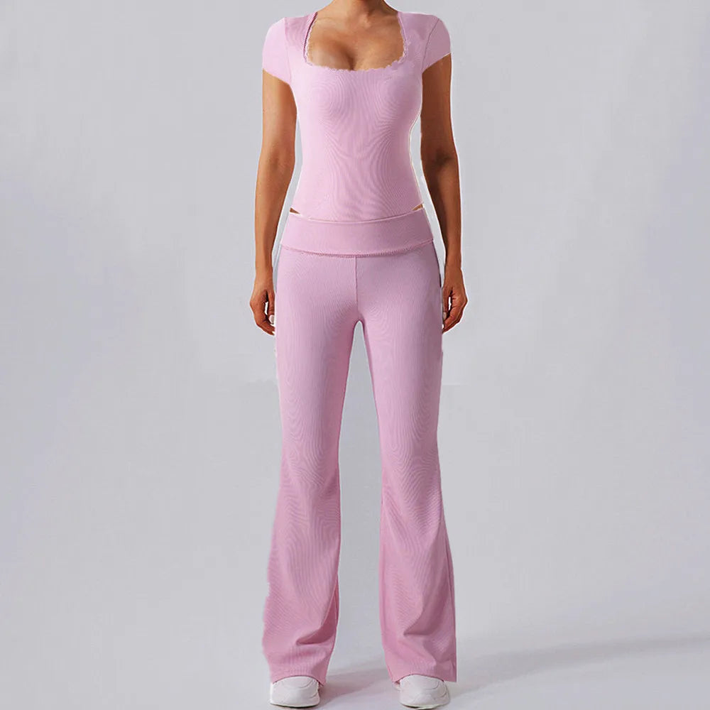 CEODOGGCN Women Yoga Set Push Up Bra High Waist Leggings