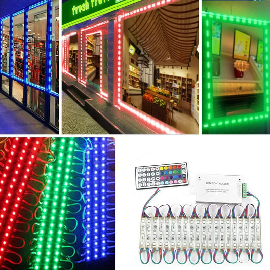 Super Bright IP65 Waterproof 5050 SMD Module Light Sign Strip Lamp DC 12V with Controller