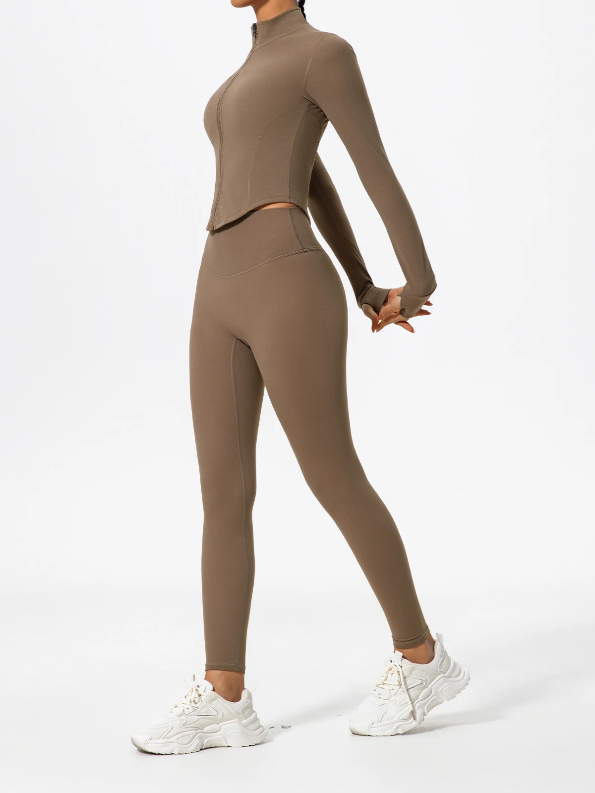 Hearuisavy Ultra Soft Long Sleeve Gym Set Women Quick Dry