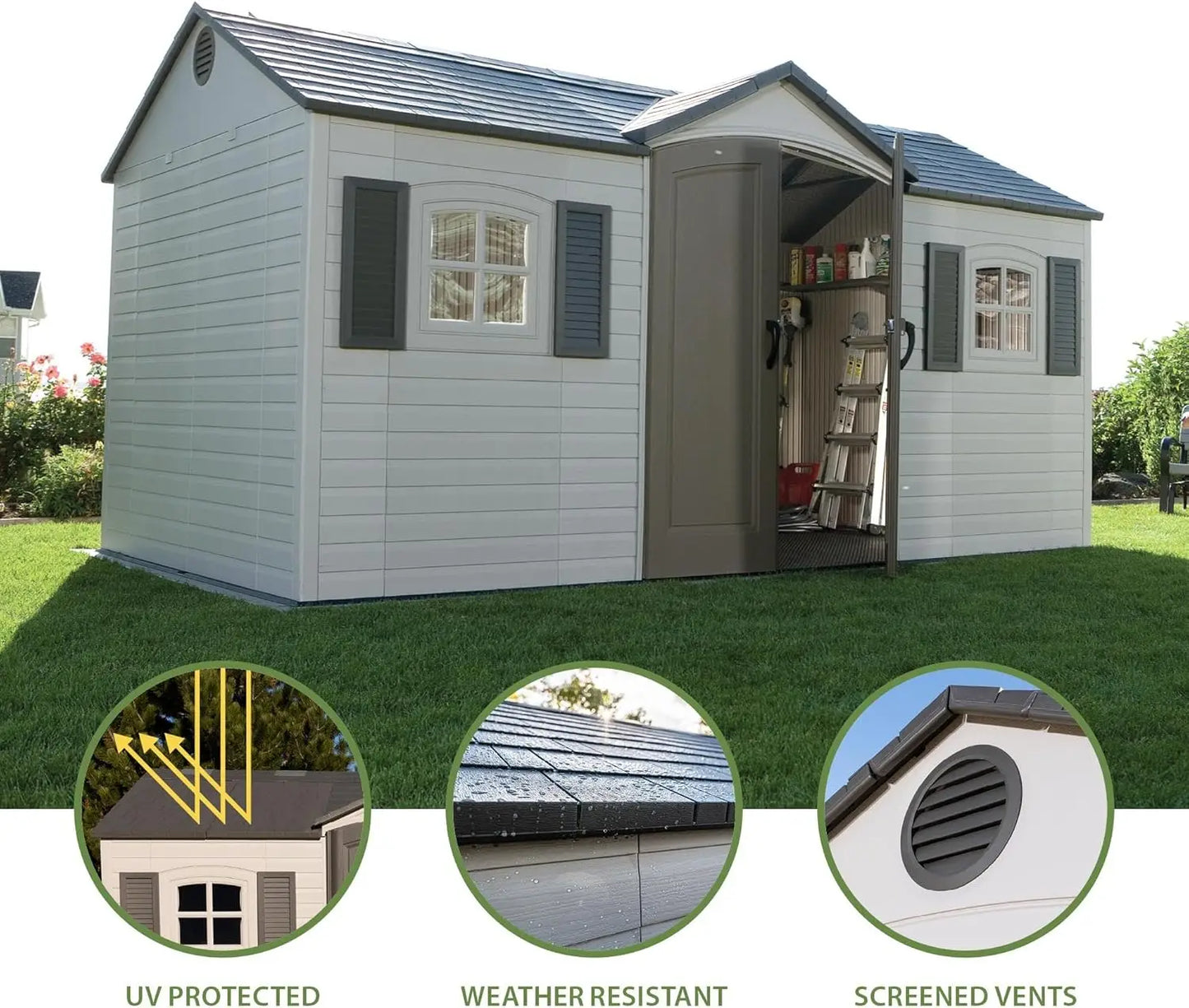 XMSJ Outdoor Storage Shed Durable Garden Organization