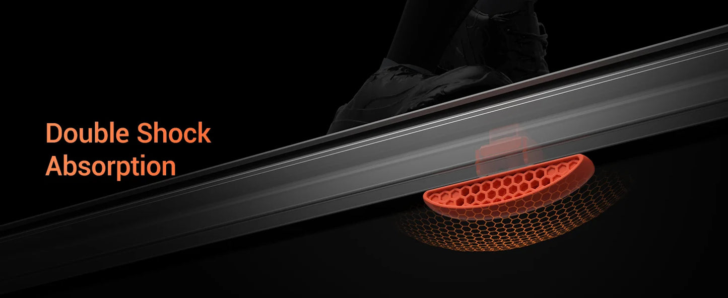 3.0HP Brushless Foldable Treadmill for Home Use 300LB Capacity with Heart Rate Monitor and Dual Shock Absorption