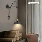 Vintage Industrial Wall Mount Light Sconce Lamp Lift Pulley Fixture Wall Light