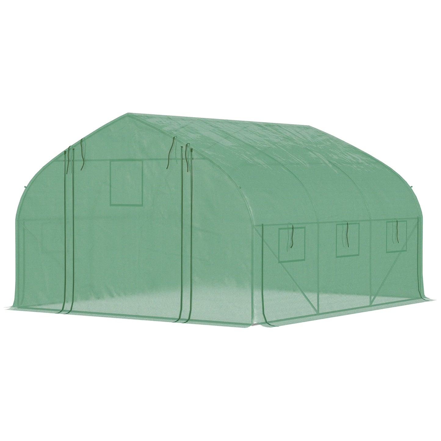 Outsunny Tunnel Greenhouse Portable Waterproof Mesh Door