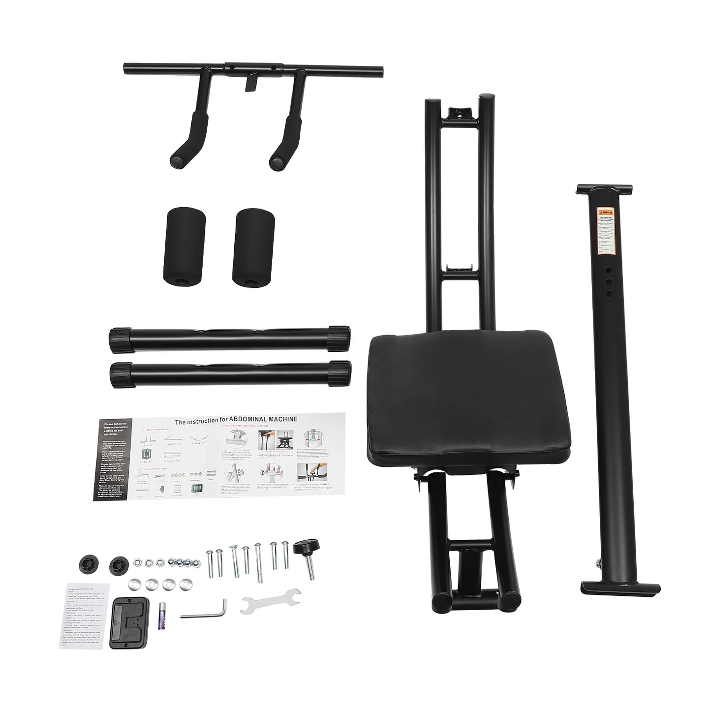 Foldable Ab Roller with LED Display Core Workout Machine Silent Neck Back Shoulder Stress Relief Home Exercise Equipment