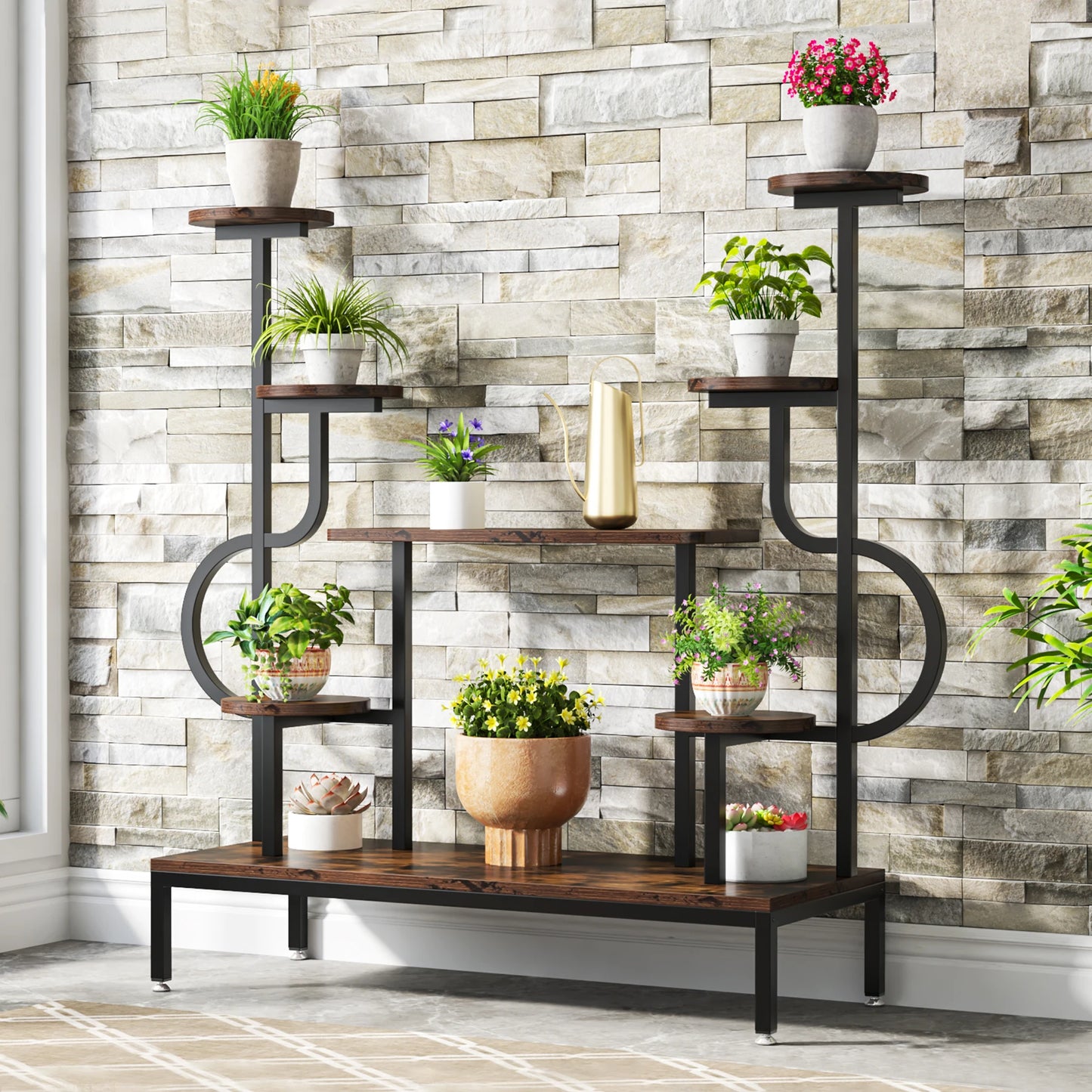 Tribesigns 8 Tier Metal Plant Stand Large Shelf For Plants