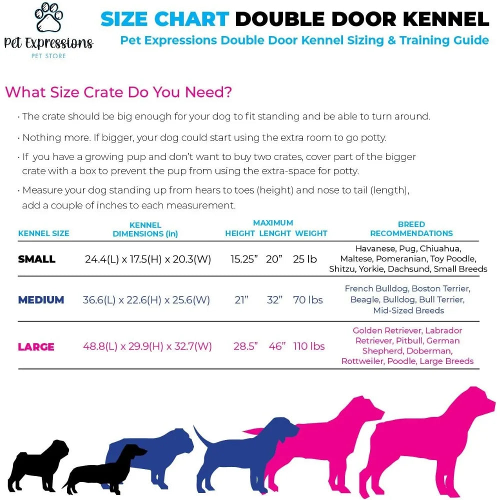 Expressions Luxury Colorful 36 Inch Foldable Dog Crate