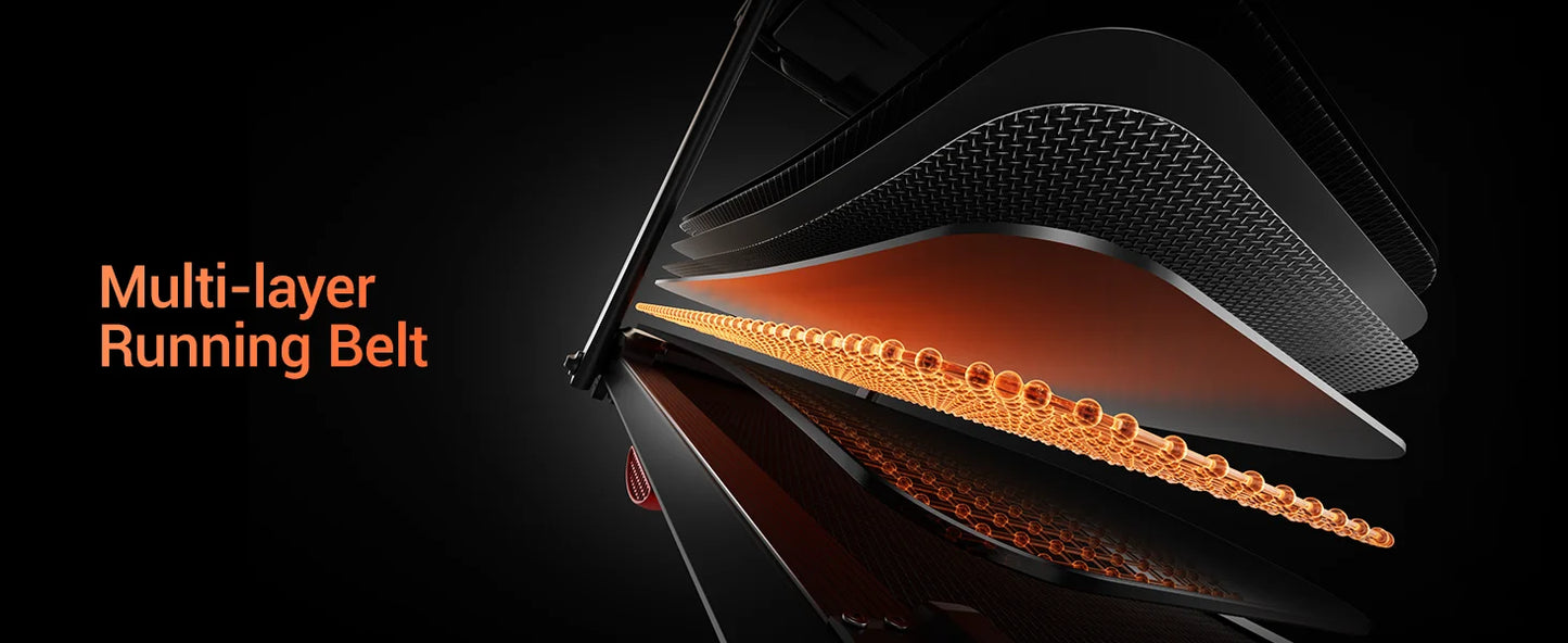 3.0HP Brushless Foldable Treadmill for Home Use 300LB Capacity with Heart Rate Monitor and Dual Shock Absorption