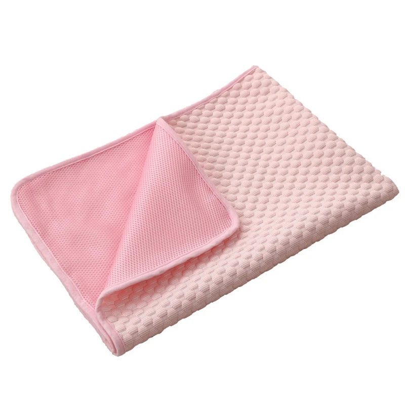 Dog Cooling Mat Summer Pet Cold Bed Cat Sleeping Pad Cool Ice Silk Moisture-proof Mattress Cushion Breathable Ice Pad Blanket