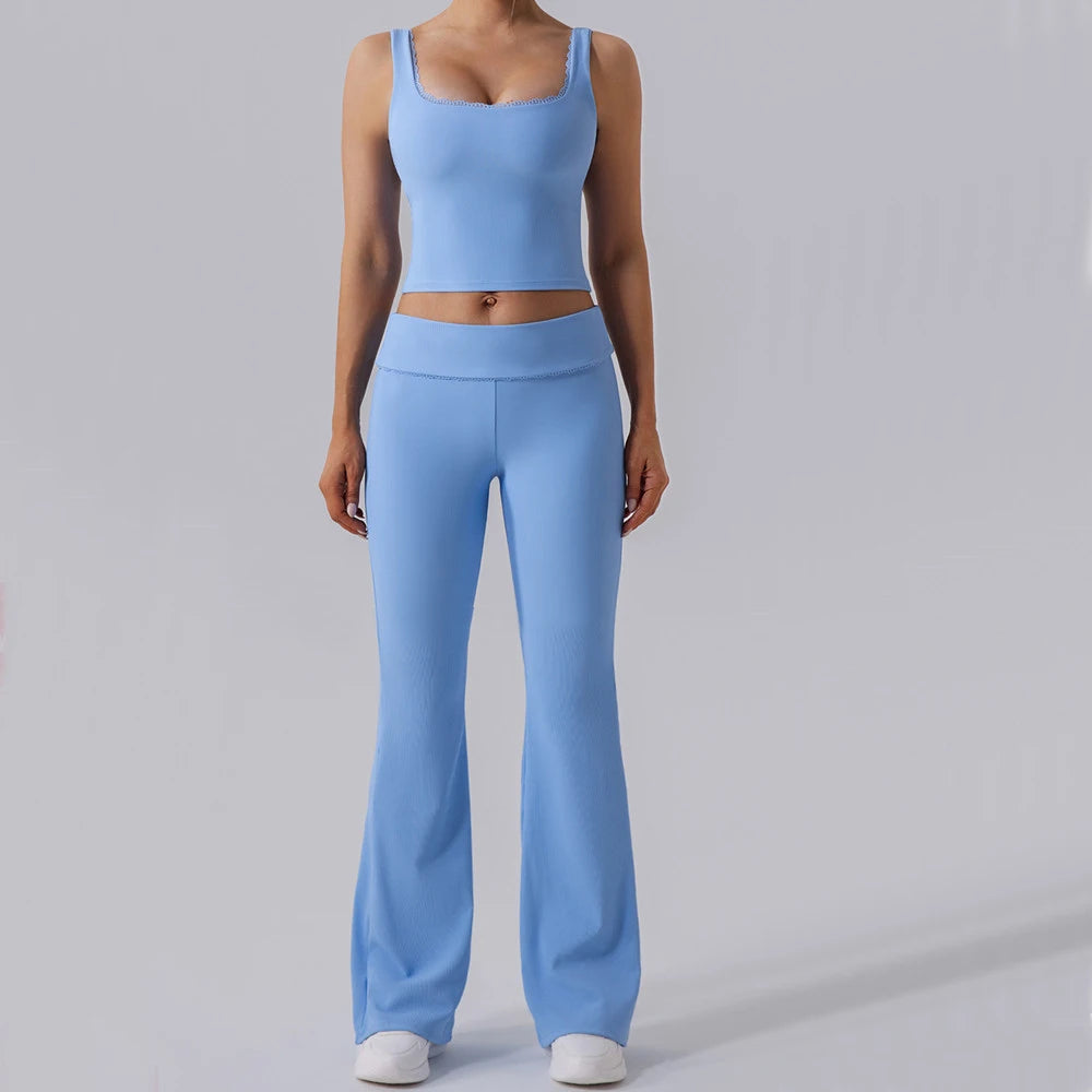 CEODOGGCN Yoga Set Women Push Up Bra High Waist Leggings