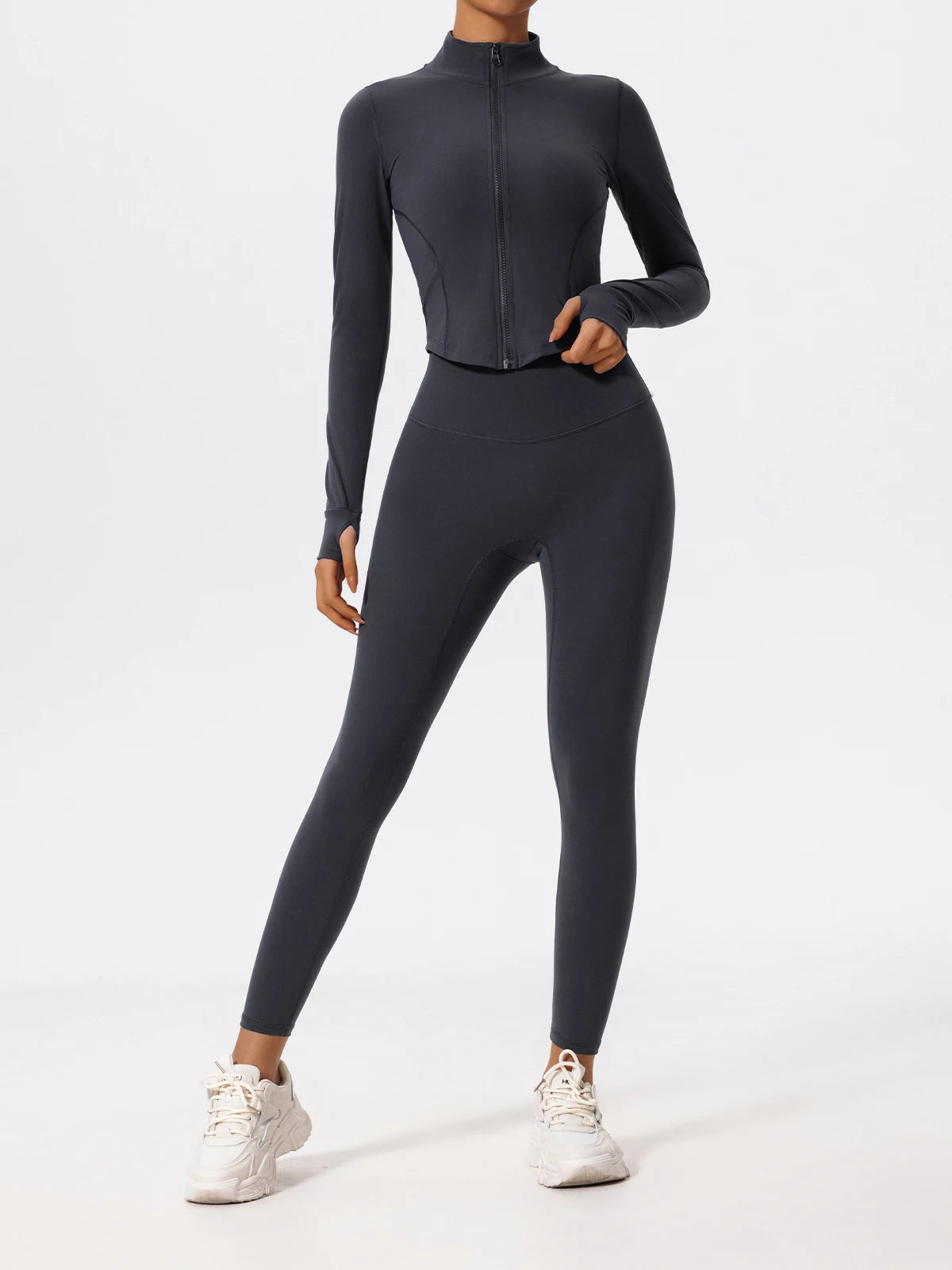 Hearuisavy Ultra Soft Long Sleeve Gym Set Women Quick Dry