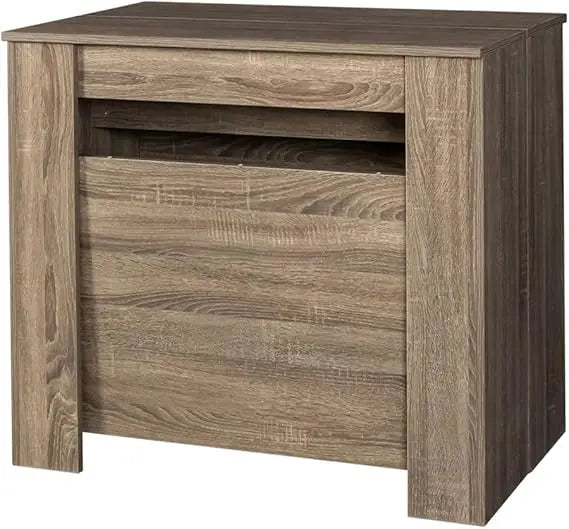 Extendable Console Table with Extension Leaves Holder, Mid Century Modern Expandable Dining Table for 12-14 Person, 20" to 118"