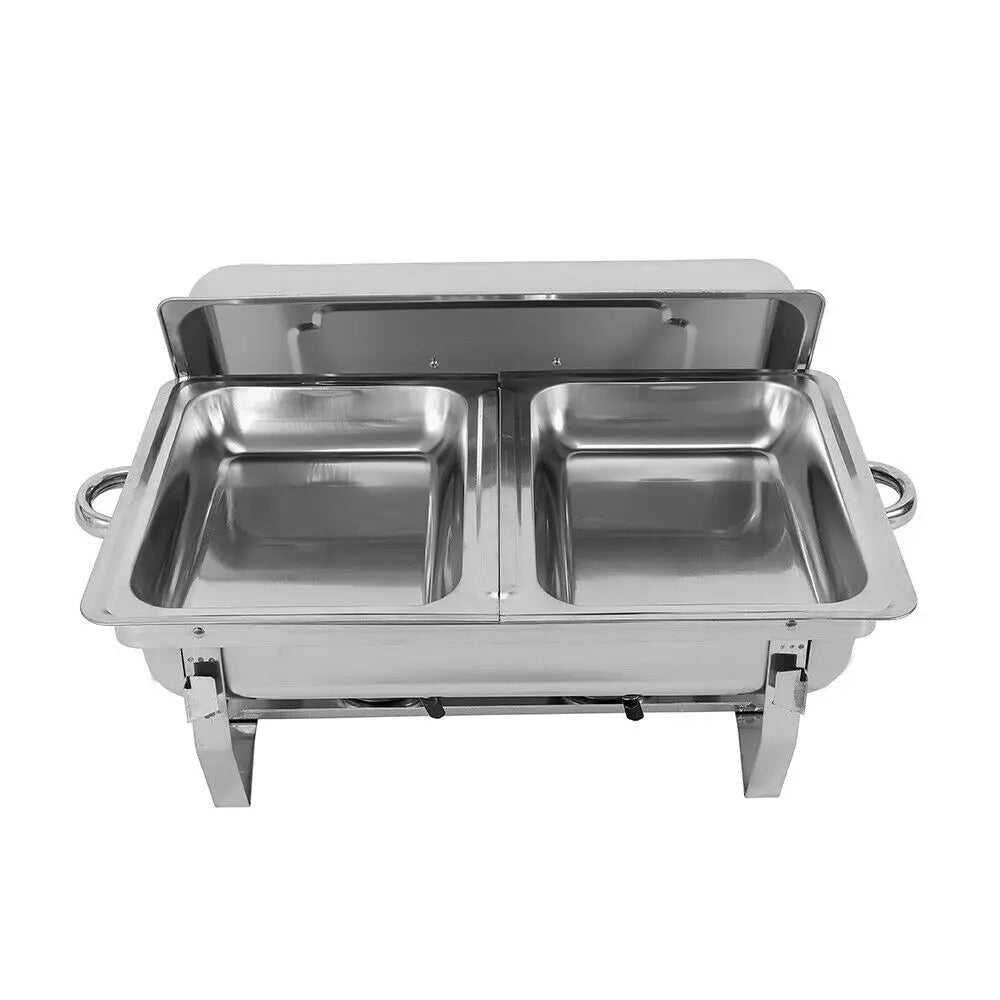 7.5L Stainless Steel Professional Chafing Dish Food Warmer Warming Container Set for Party Buffet Cater Food Warmer