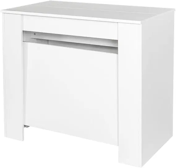 Extendable Console Table with Extension Leaves Holder, Mid Century Modern Expandable Dining Table for 12-14 Person, 20" to 118"