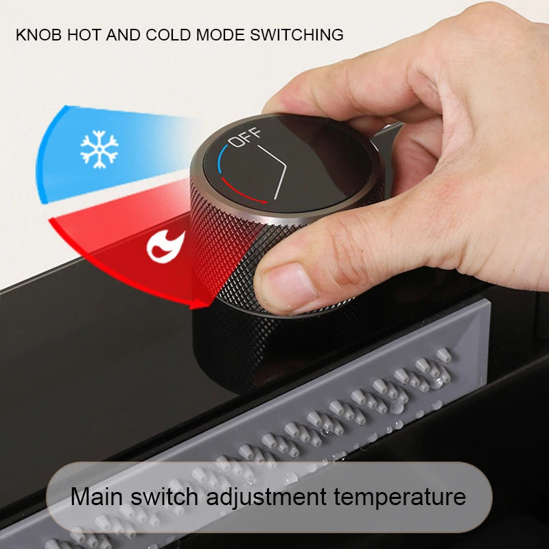 304 Stainless Steel Waterfall Kitchen Sink Large Single Slot Integrated Digital Display Faucet Set