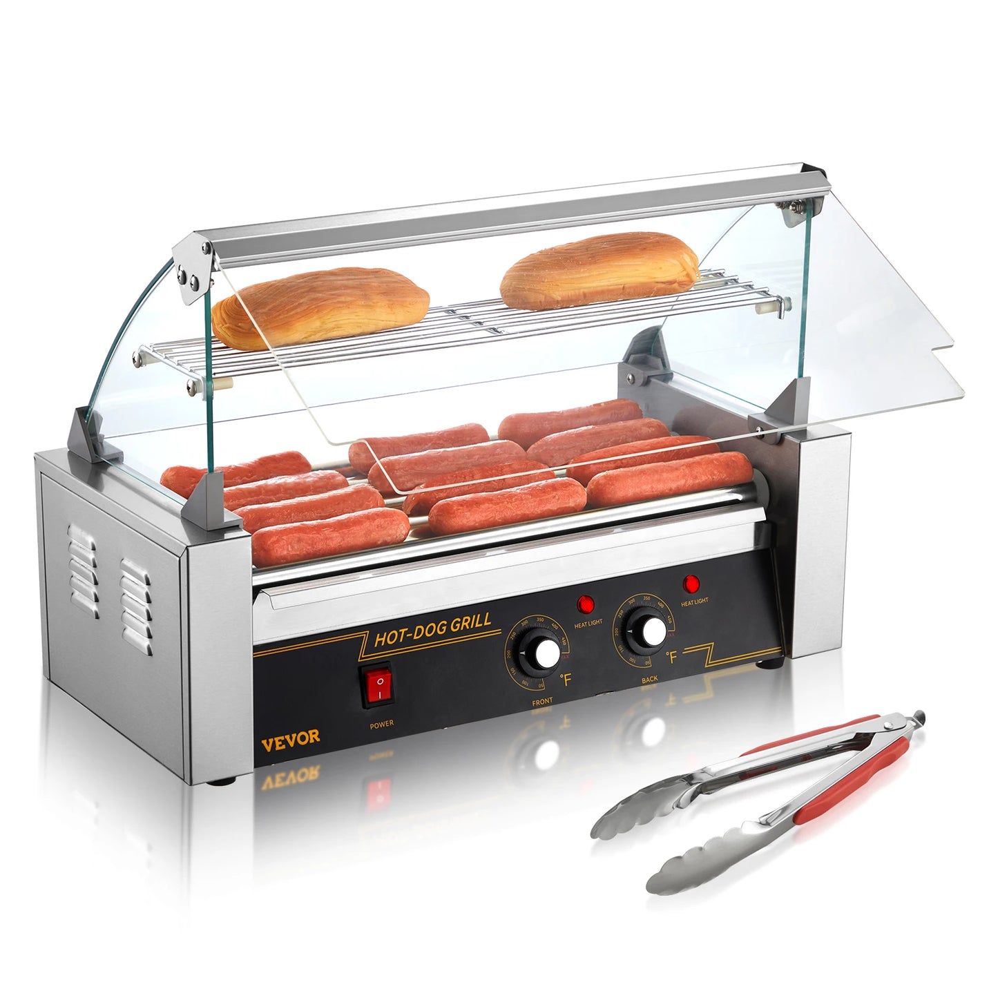 VEVOR Electric Sausage Maker Hot Dog Roller Grill Machine 5 Rods 7 Rods 11 Rods for Camping Party Home Use 110V Commercial Barbecue Appliance
