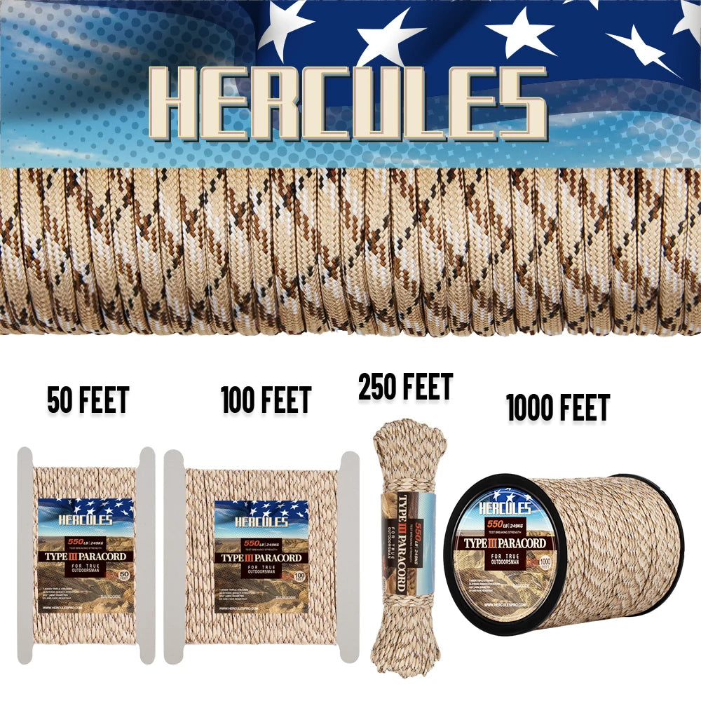 Hign-concerned Paracord 7 Core Outdoor Survival Rope
