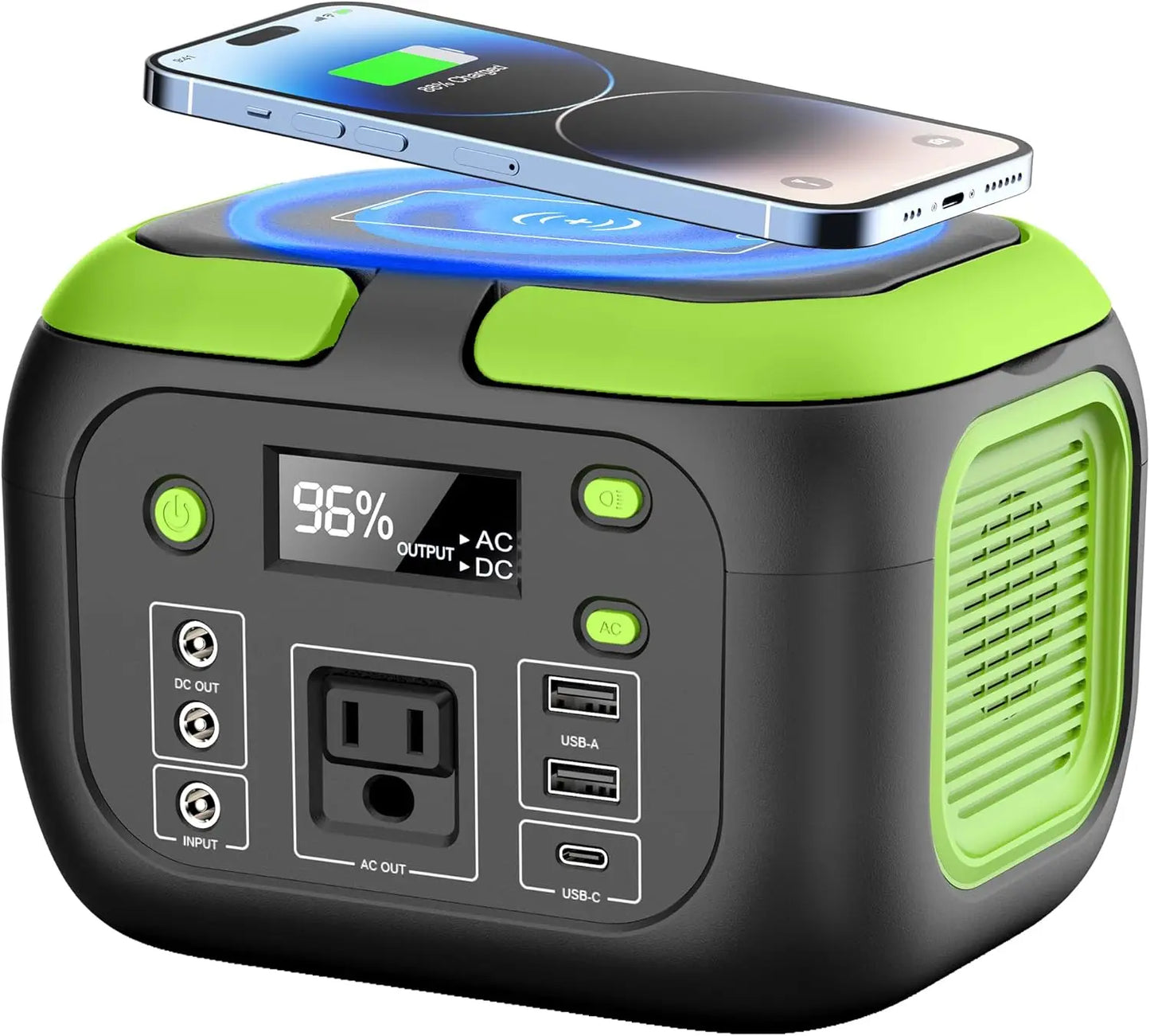 200W Portable Power Station 155Wh Solar Generator 42000mAh Power Bank with AC Outlet 110V DC USB QC3 0 for Outdoor Camping and RV