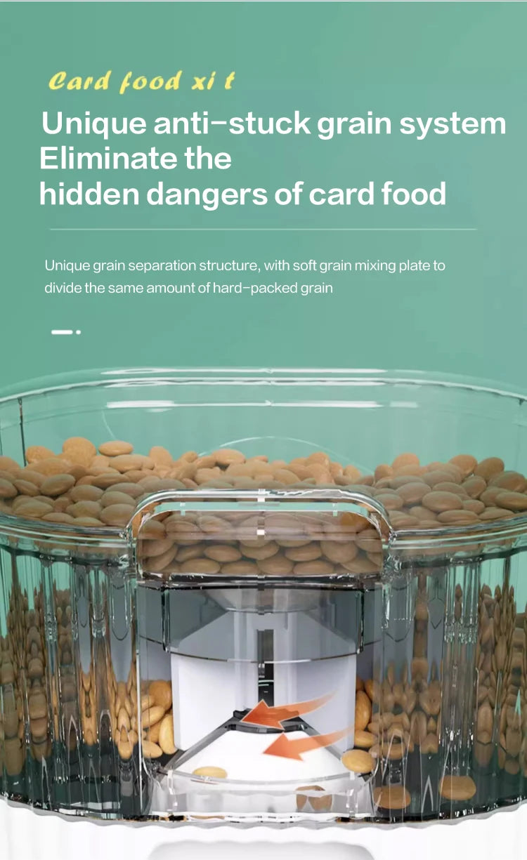 PAPIFEED Smart Automatic Pet Feeder WiFi Remote Controlled Cat Food Dispenser with LCD Display Dog Feeder 50g-2000g Capacity