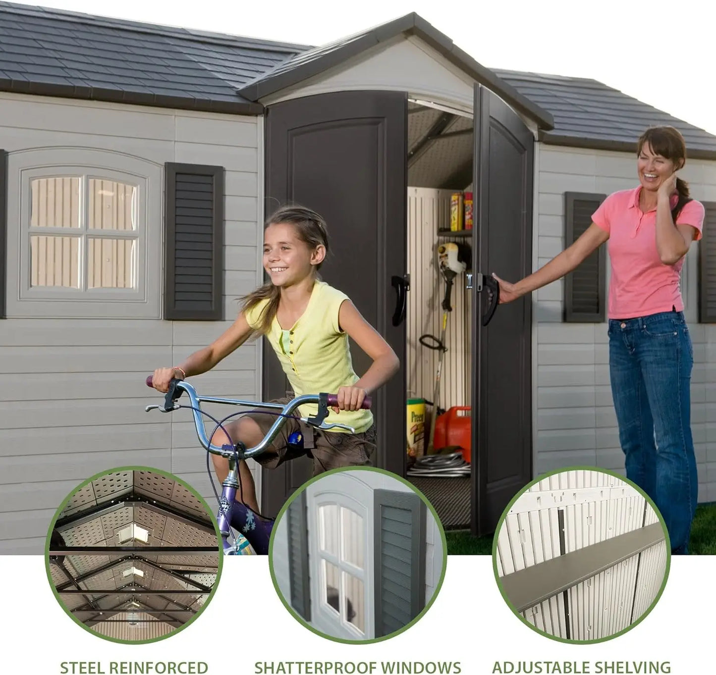 XMSJ Outdoor Storage Shed Durable Garden Organization