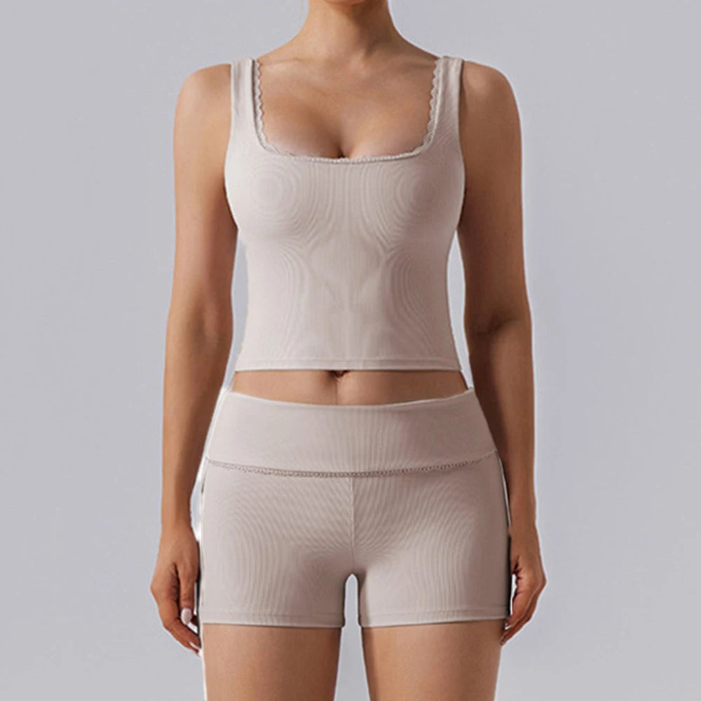 CEODOGGCN Yoga Set Women Push Up Bra High Waist Leggings