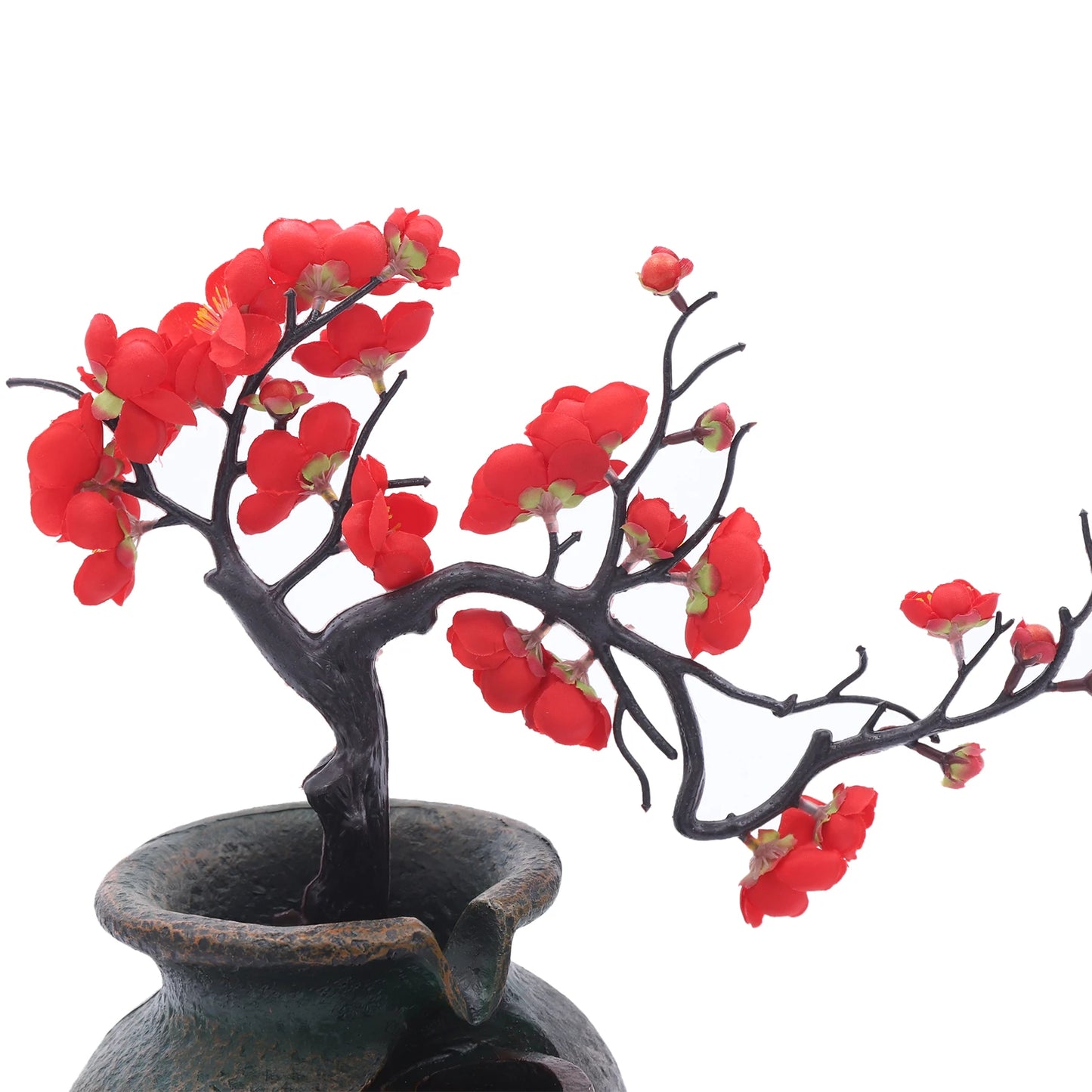 Retro Zen Resin Desktop Water Fountain with LED Light Mist Mini Humidifier for Office Relaxation Decor