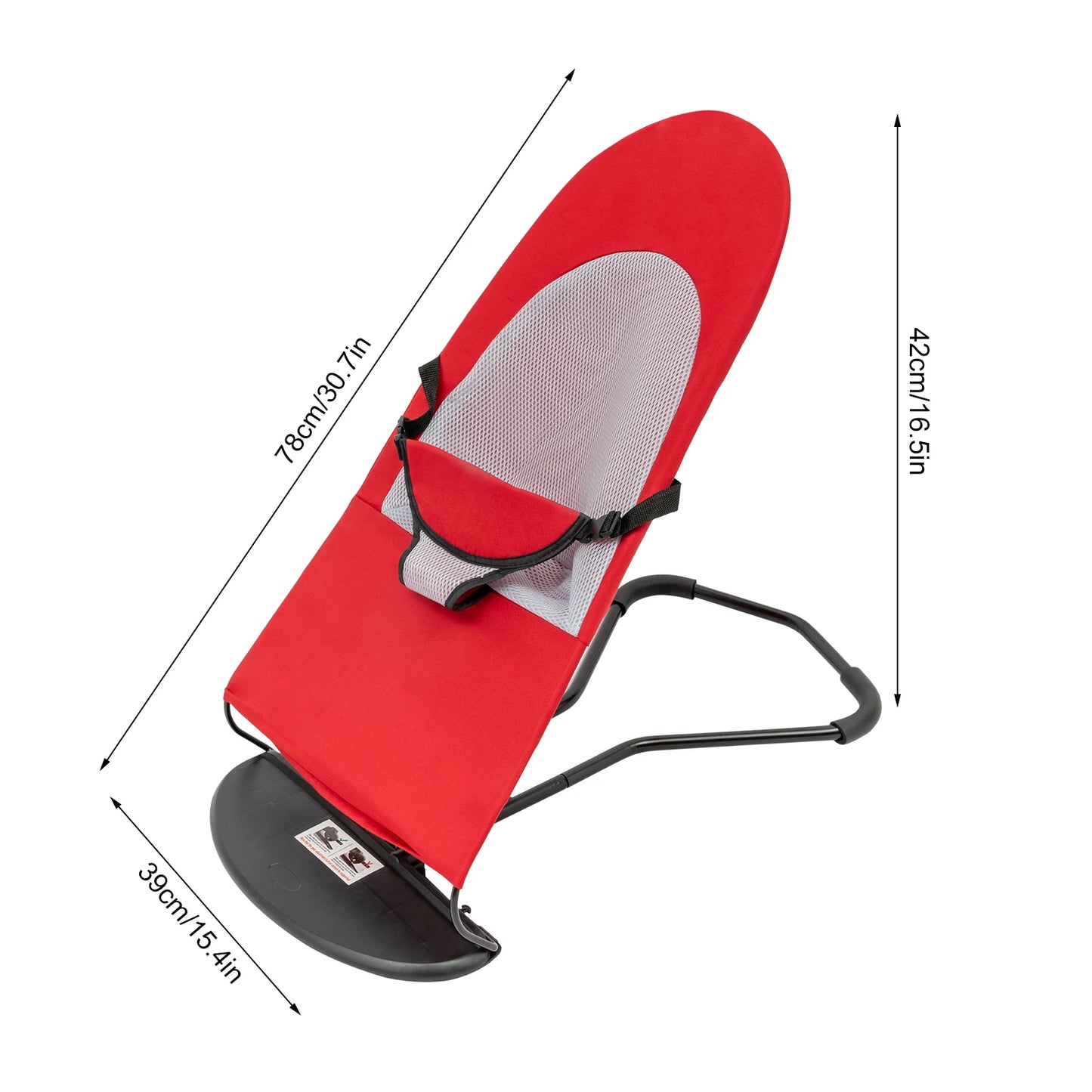 Pet Rocking Chair, Stainless Steel Bracket, Height Adjustable,  Foldable, Portable Puppy Rocker Bed with Anti-slip Pads for Home