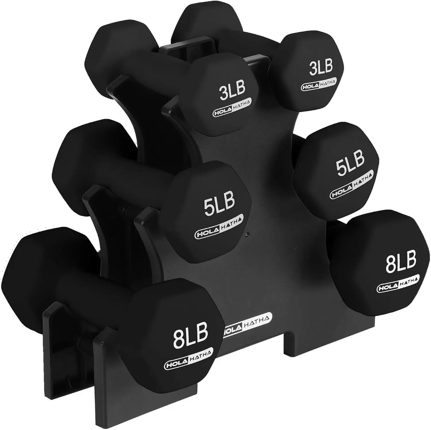 Neoprene Dumbbell Free Hand Weight Set with Rack for Home Exercise and Muscle Toning