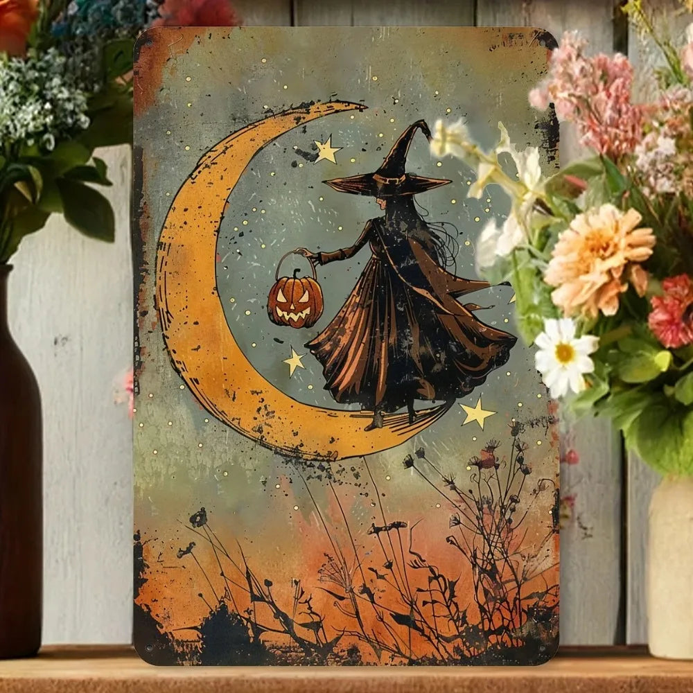 LUXWITCHMOON "Witch Moon Sign" Premium Forged Iron Art | Hex Wit Decor for Galleries, Clubs & Gothic Aficionados