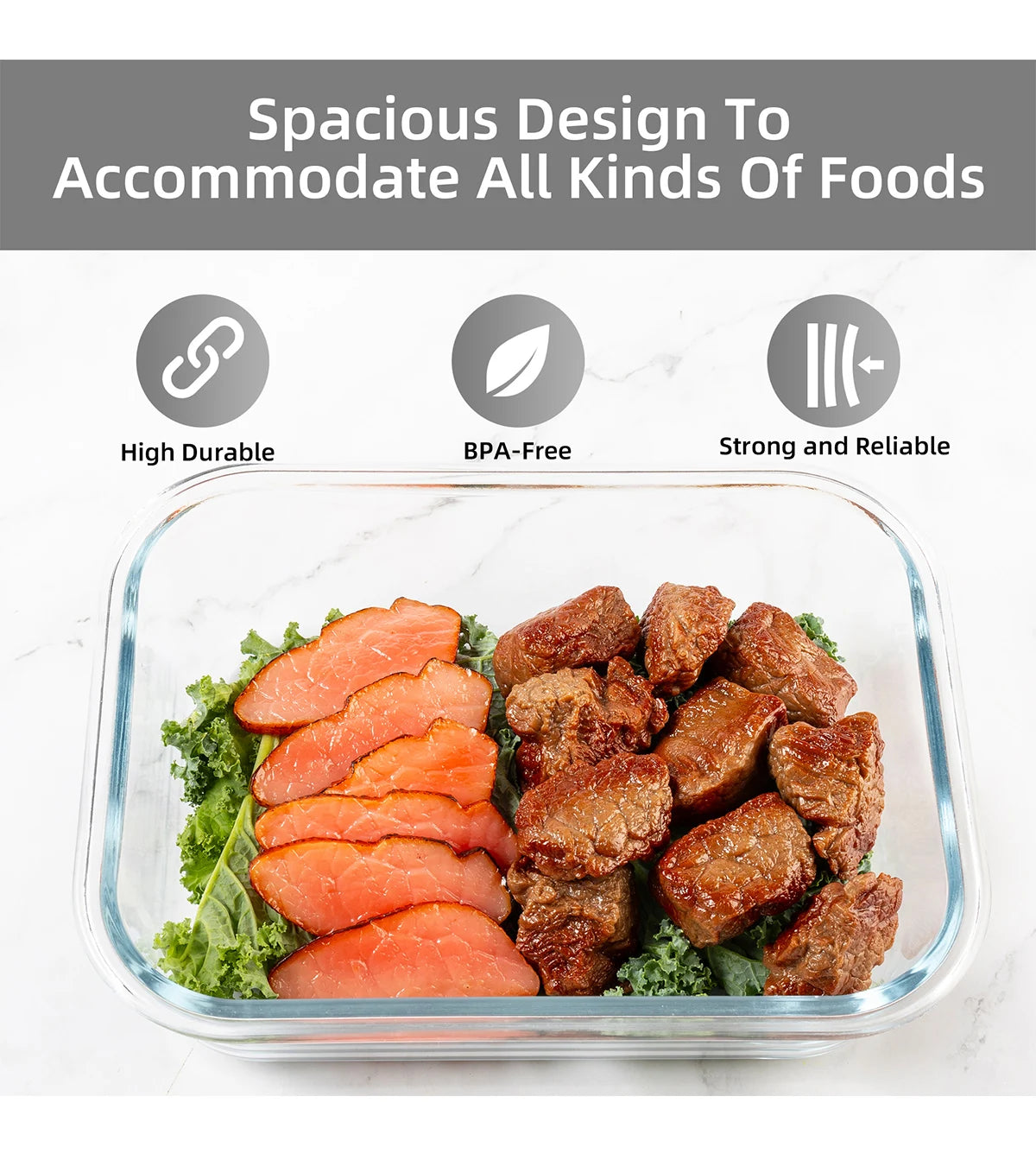 16 Piece Glass Food Storage Containers Set Leakproof Airtight BPA Free Microwave Oven Safe Stackable Kitchen Organizers