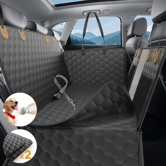 Waterproof Foldable Dog Car Seat Safety Hammock Trunk Mat Rear Back Seat Protector Breathable Pet Travel Accessory