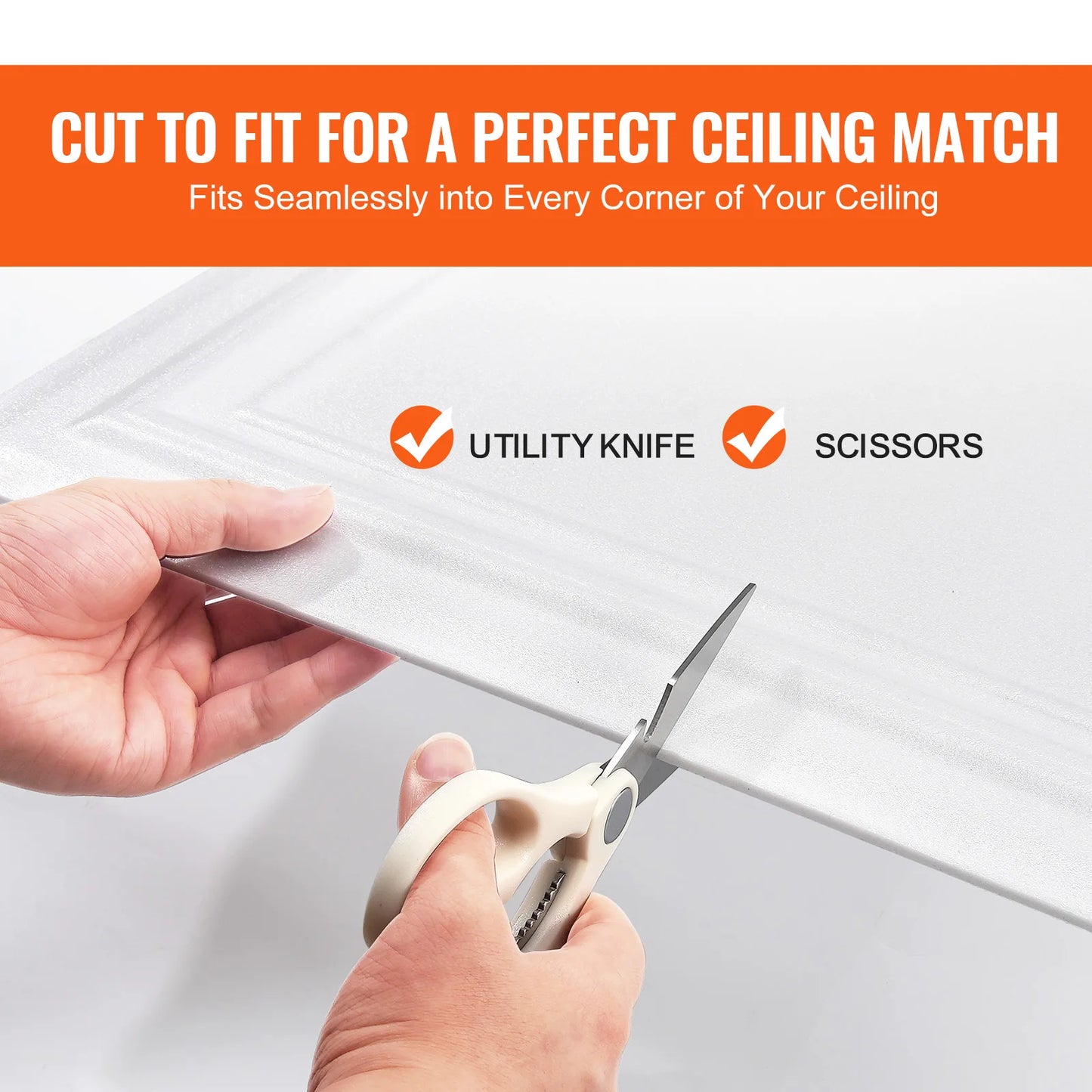 SucceBuy Ceiling Tiles Drop Ceiling Tiles Premium Polystyrene Sheet Glue-up Basement Ceiling Covering for Home/Office Decoration