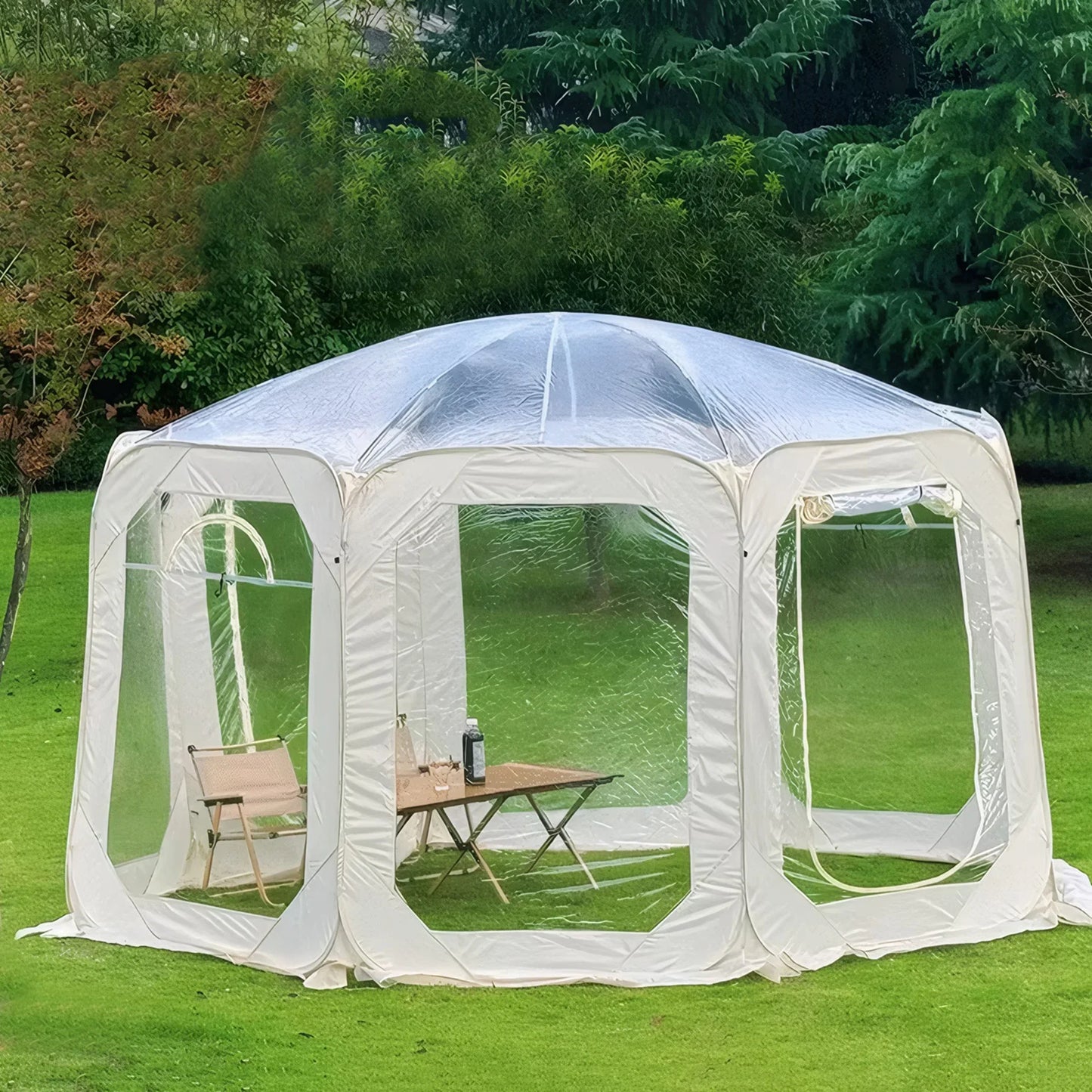 Portable Folding Transparent Tent Starry Sky Bubble House for Camping Waterproof Outdoor Shade Shelter for 5 to 8 People