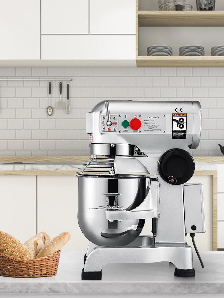 SucceBuy Electric Dough Machine 10 to 30 Liter Stainless Steel Commercial Cream Egg Whisk Mixer Kitchen Food Stand Blender