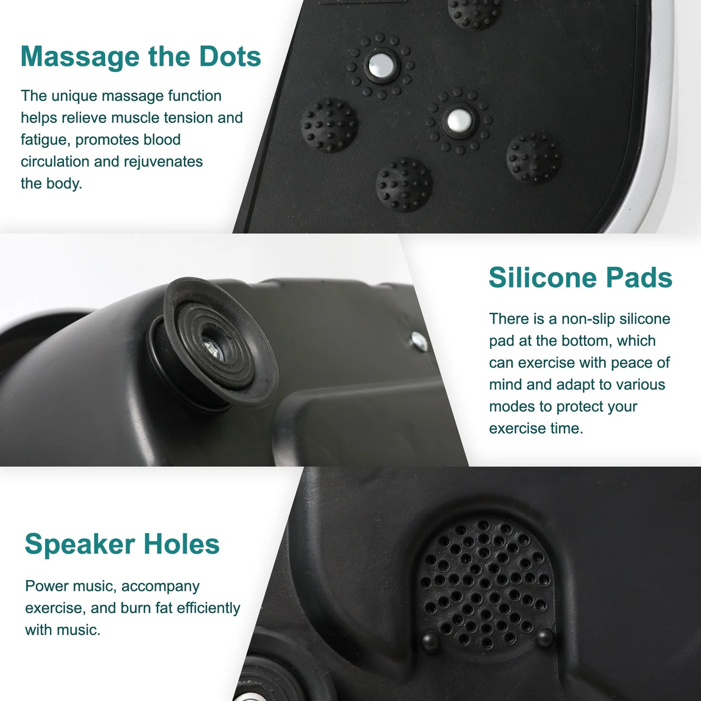 Portable Vibration Plate Exercise Machine for Home Fitness Fat Burning Whole Body Shaping Electric Muscle Massager