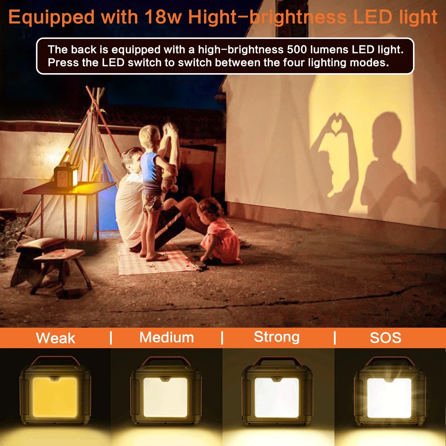 Portable Power Station 110V, 296Wh Lithium Ion Solar Generator