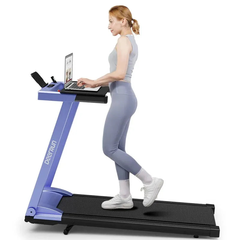 Deerrun 3.0HP Folding Treadmill 7.5 MPH Incline Home Use Heart Rate Test Multifunctional Small Space Friendly with Handles
