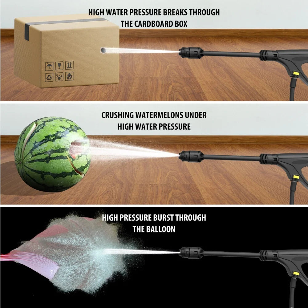 5000 Watt Electric High Pressure Washer 350 Bar 5000 PSI Quick Power Jet with 5 Liter per Minute Flow Rate for Terraces Gardens and Camping Cars