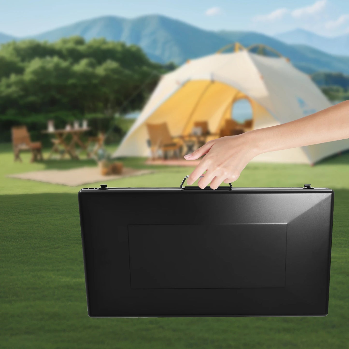 3-Burner Portable Gas Camping Cooking Stove, 1.5kw High Power of Each Burner with Non-slip Feet for Camping, Barbecues, Parties