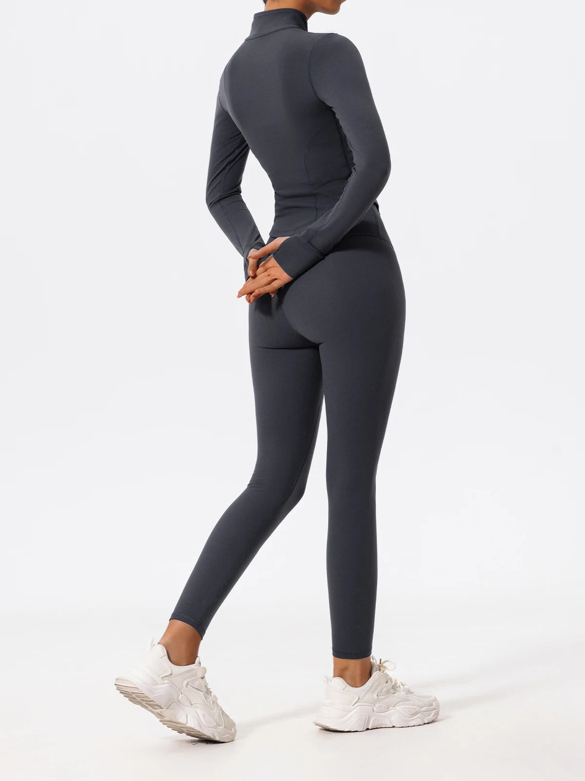 Hearuisavy Ultra Soft Long Sleeve Gym Set Women Quick Dry