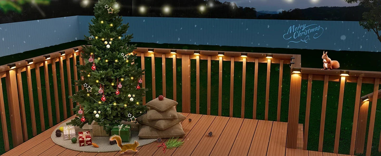 16-Pack Outdoor Solar Deck Lamp For Outdoor Stairs, Steps, Fences, Yards, Patios And Paths LED Light (Warm White)