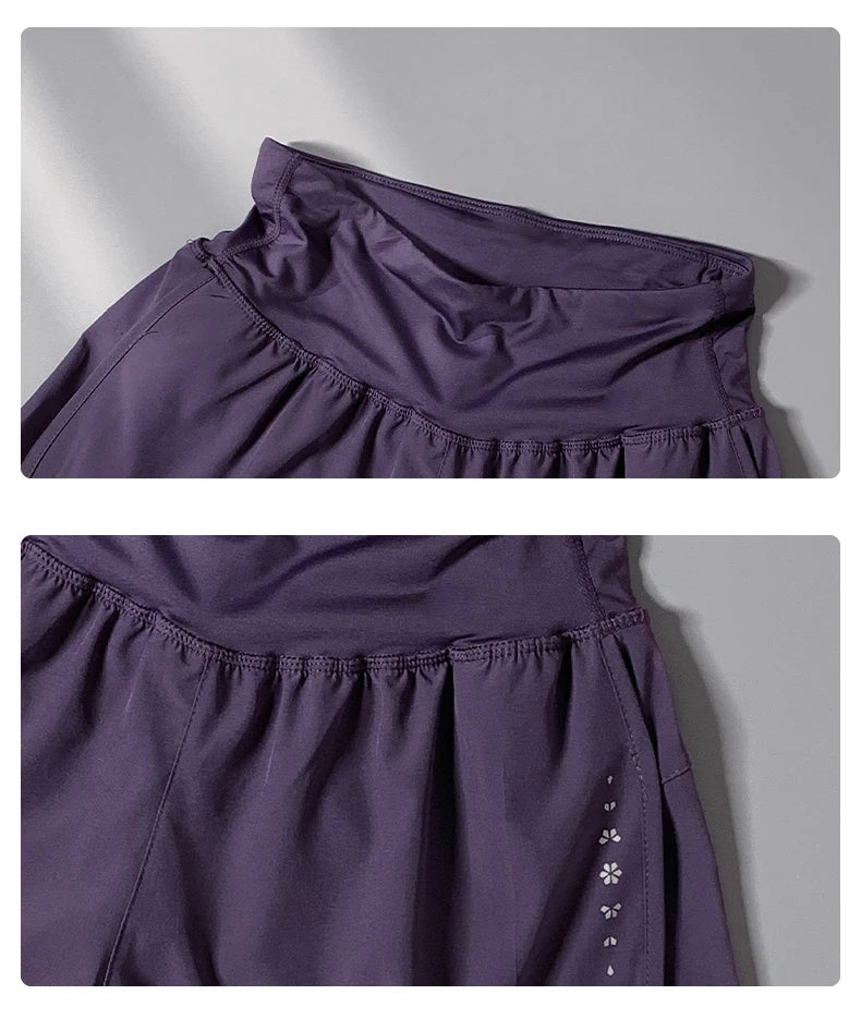 DRUR Women Yoga Set 2 Piece Fitness Wear Running Shorts