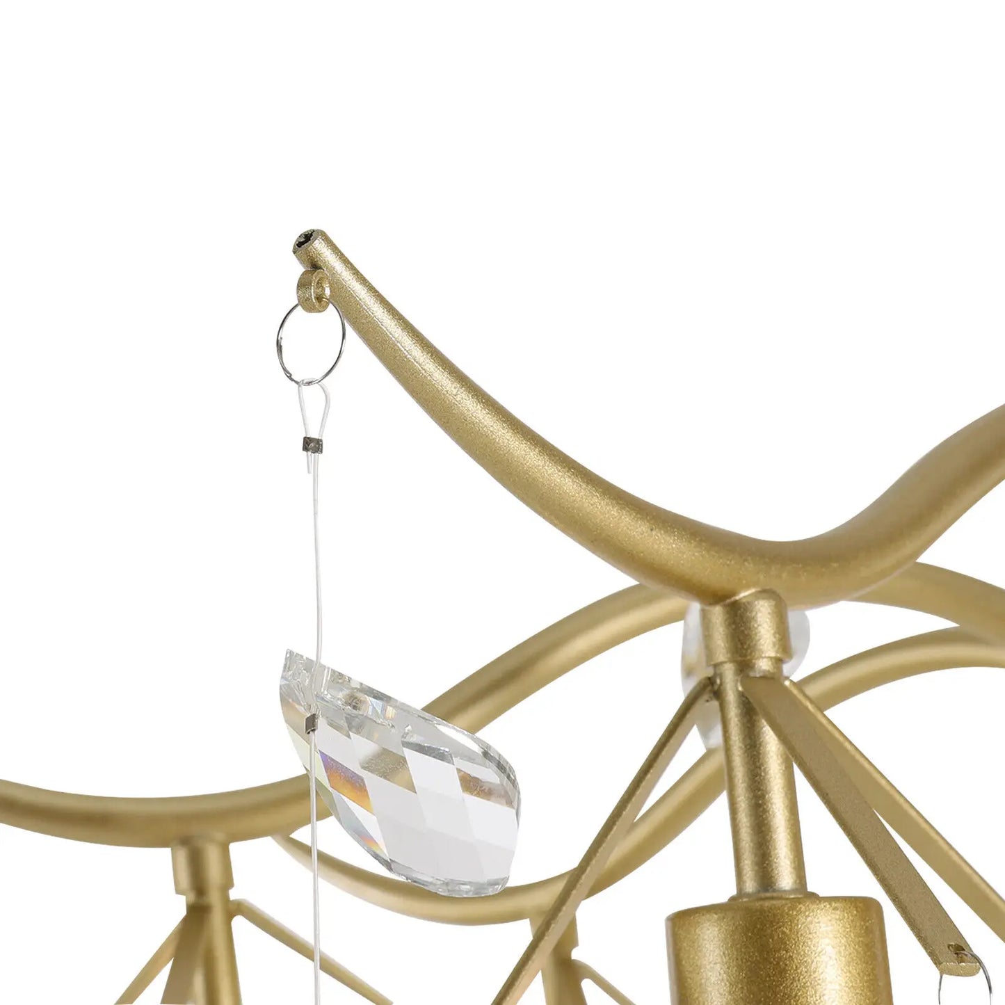 8 Arms Modern Chandelier Crystal Ceiling Light LED Pendant Hanging Lamp Dimmable