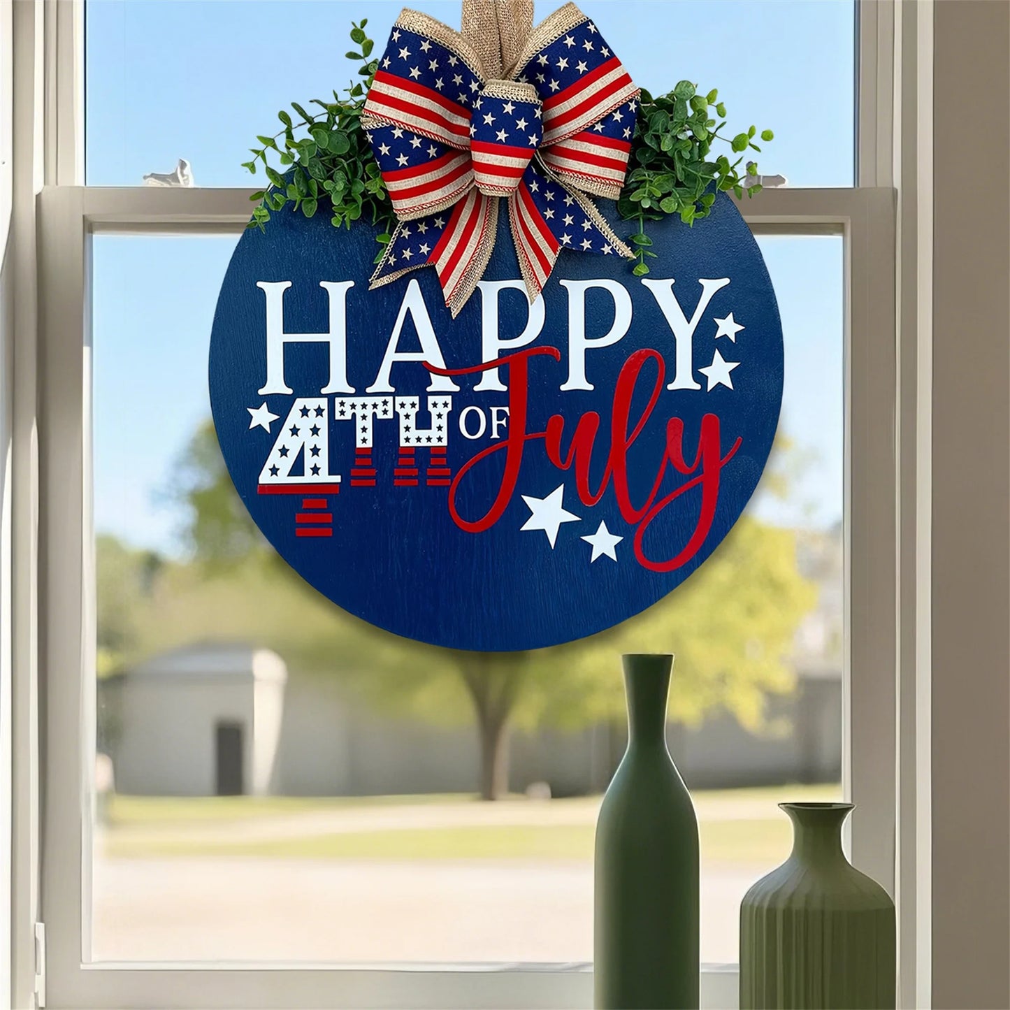 Hign Concerned Patriotic Wooden Welcome Sign For Porch