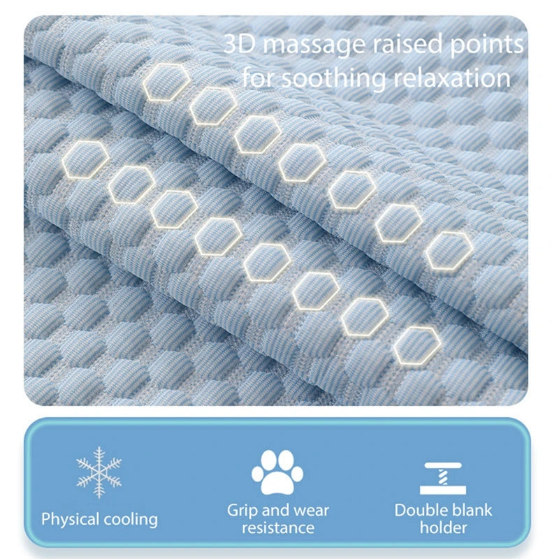 Dog Cooling Mat Summer Pet Cold Bed Cat Sleeping Pad Cool Ice Silk Moisture-proof Mattress Cushion Breathable Ice Pad Blanket