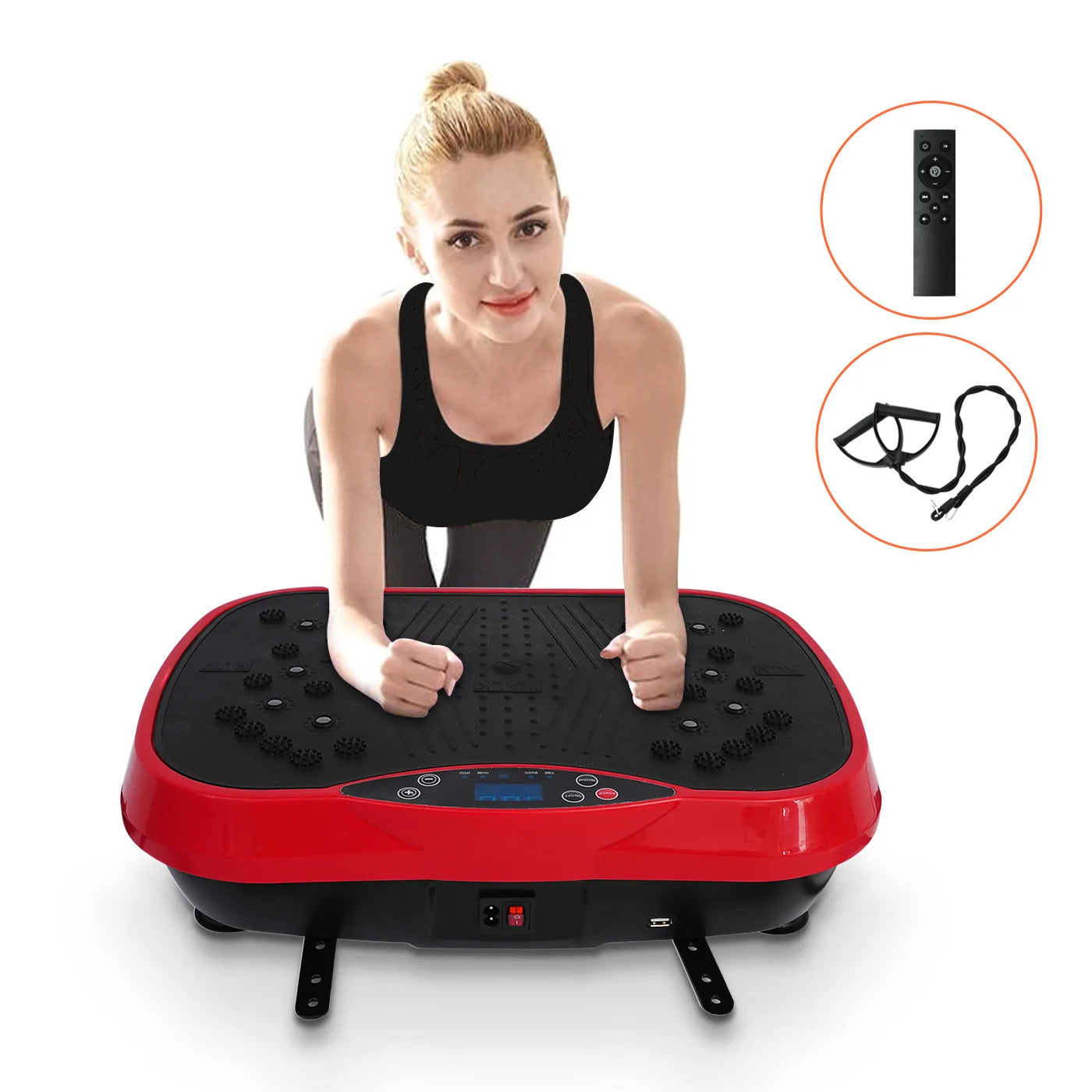 Portable Vibration Plate Exercise Machine for Home Fitness Fat Burning Whole Body Shaping Electric Muscle Massager