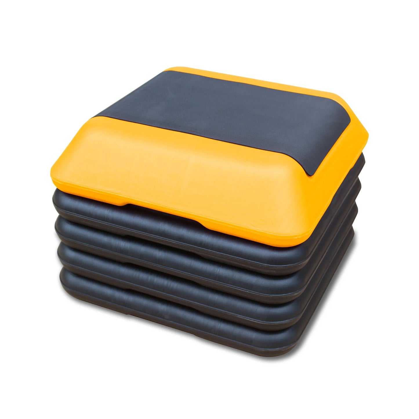 Adjustable 16"x16" Aerobic Step Platform with 4 Height Risers for Home Gym Exercise Fitness Workout