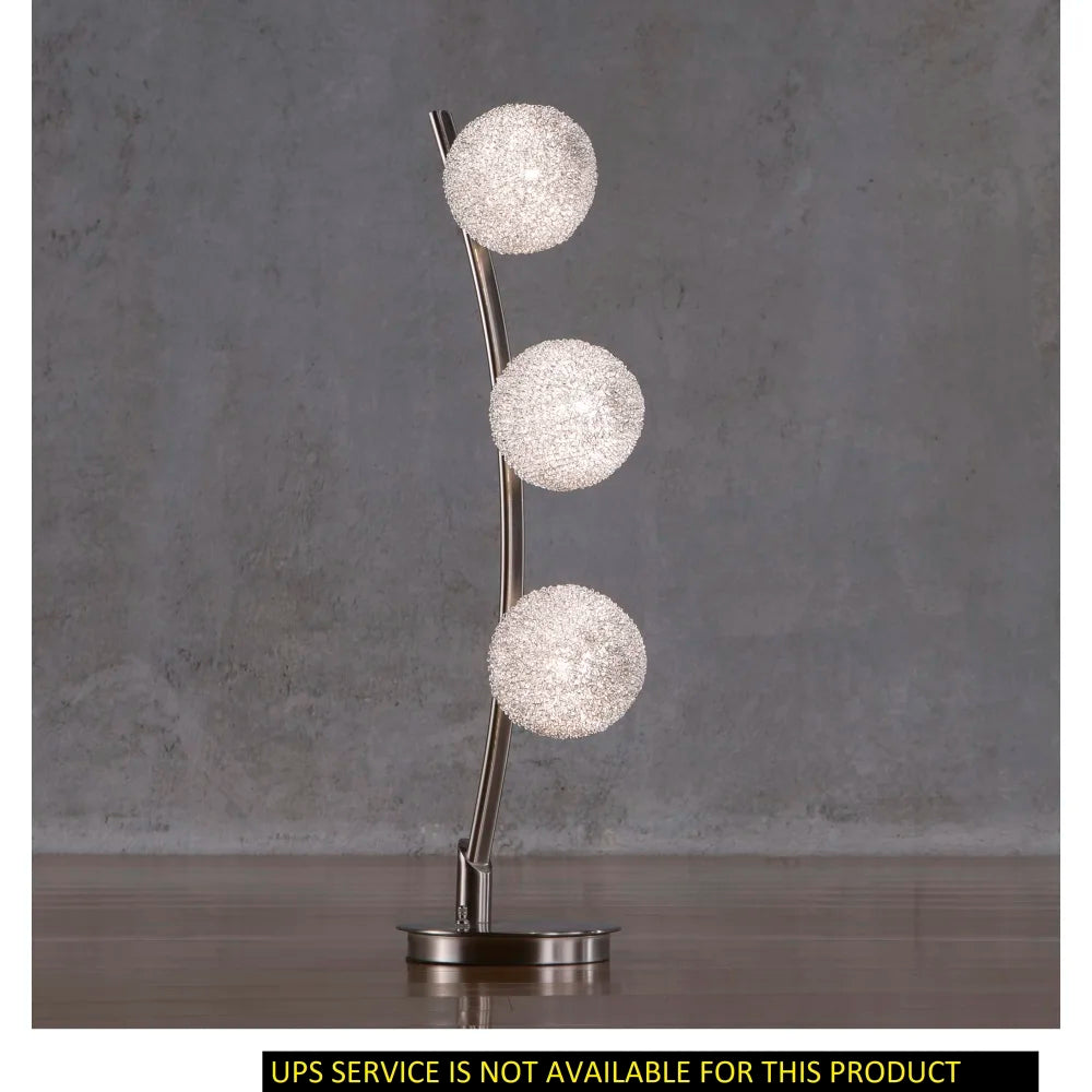 Luxurious Bedroom Table Lamp Sparkling Decorative Designer Home Decor Table Lamp 3 Wire-Wrapped Balls Night Light Living Room
