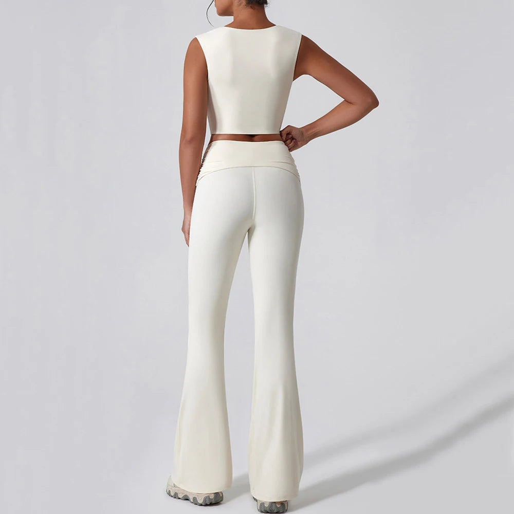 CEODOGGCN Women Yoga Set High Waist Leggings Sports Bra