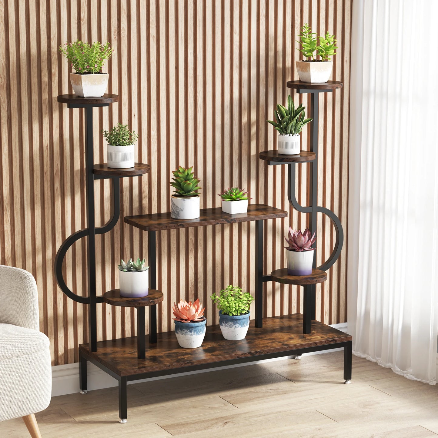 Tribesigns 8 Tier Metal Plant Stand Large Shelf For Plants