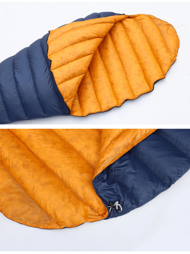 Kamperbox Ultralight Down Sleeping Bag UL250 for Camping Outdoor Adult Duck Down Filled Mummy Style 3 Season Spring Autumn Winter